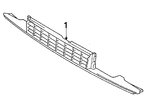 1986 Chevy Nova Radiator Grille Emblem (Bow Tie) Diagram for 94841425