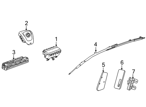 2021 Buick Encore GX Sensor Assembly, Airbag Front End Discriminating Diagram for 13514077