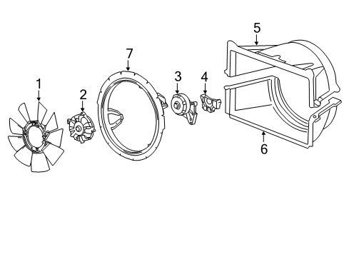 2011 Chevy Silverado 3500 HD Shroud, Engine Coolant Fan Upper Diagram for 22760017