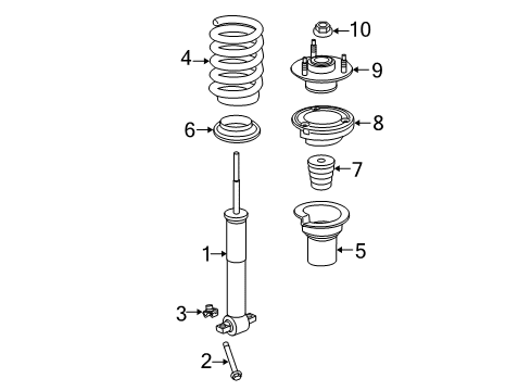 2014 GMC Sierra 1500 Struts & Components - Front Diagram 1 - Thumbnail