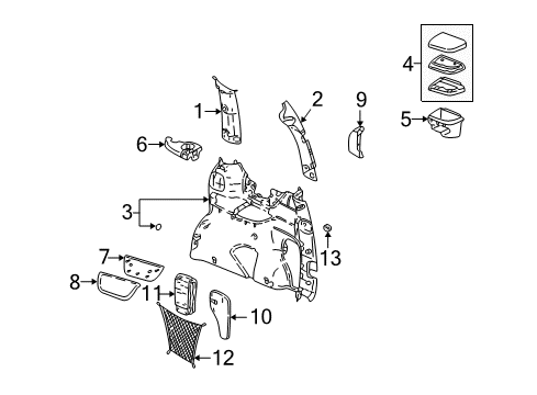 2000 Pontiac Montana Panel Assembly, Body Side Trim *Medium Duty Dark Sable Diagram for 10443572