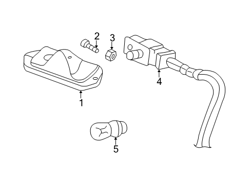 2002 Oldsmobile Bravada Harness Assembly, Rear License Plate Lamp Wiring Diagram for 15271206