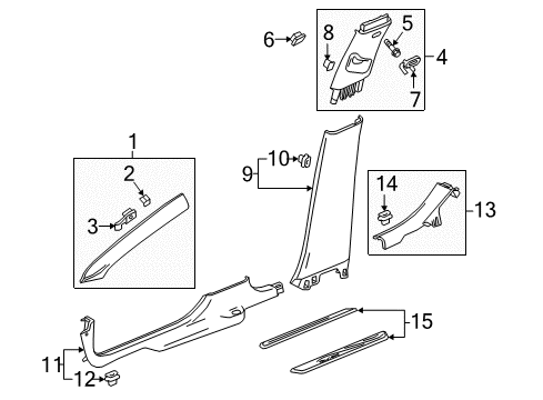 2019 Buick Regal Sportback Molding Assembly, W/S Garn *Grey Y Diagram for 39149961