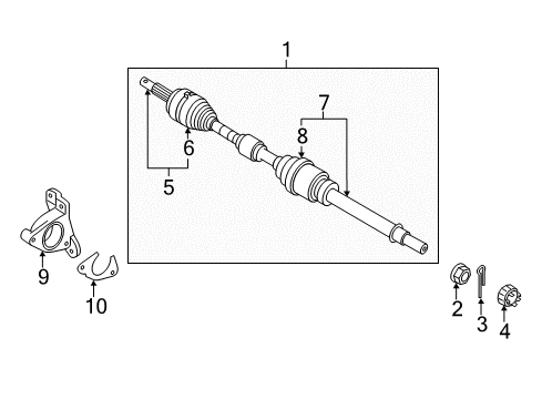 2018 Chevy City Express Drive Axles - Front Diagram