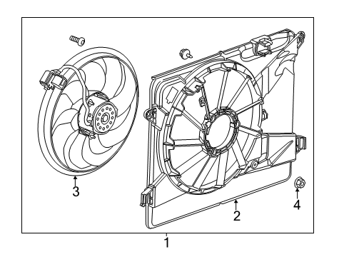 2020 Buick Encore Cooling System, Radiator, Water Pump, Cooling Fan Diagram 2 - Thumbnail