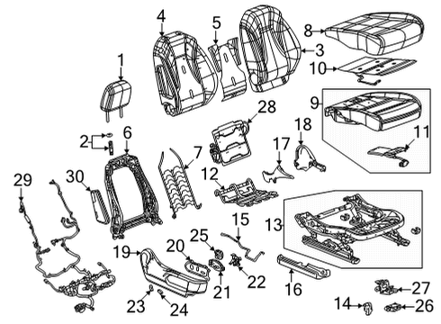 2022 Buick Envision COVER ASM-F/SEAT BK *WHISPER BEIGG Diagram for 86779635