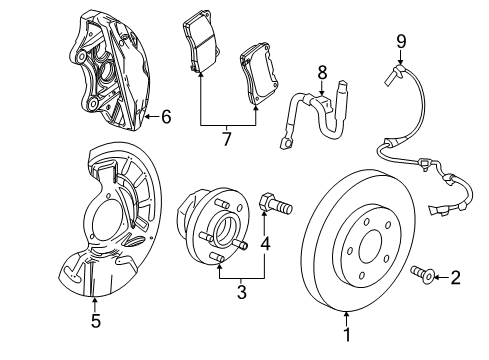 2019 Buick Regal Sportback Brake Components Diagram