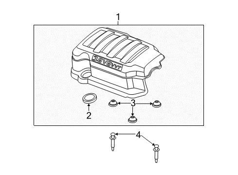 2014 Chevy Traverse Engine Appearance Cover Diagram