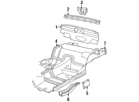 1987 Pontiac Firebird Panel Assembly, Rear End Diagram for 20456042