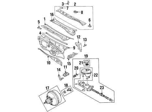 1998 Cadillac DeVille Cylinder Asm,Brake Master Diagram for 18029793