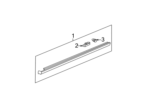 2000 Cadillac DeVille Exterior Trim - Pillars, Rocker & Floor Diagram