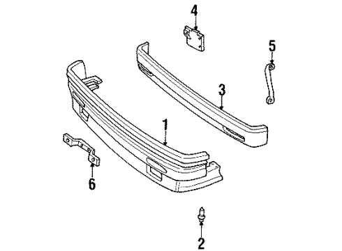 1993 Oldsmobile Bravada Front Bumper Diagram