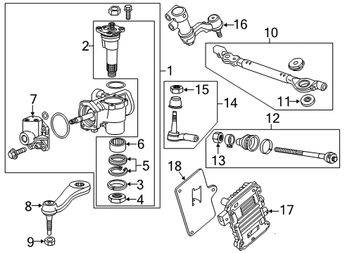 2015 Chevy Silverado 2500 HD GEAR ASM,HYD RECRG BALL STRG Diagram for 19417977