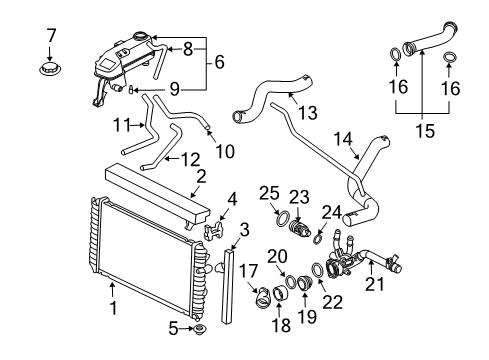 2005 Chevy Classic Seal, Radiator Air Upper Diagram for 22636974