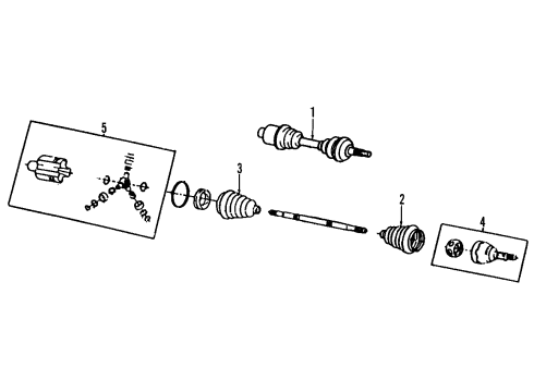 2009 Cadillac DTS Front Axle Shafts & Joints, Drive Axles Diagram