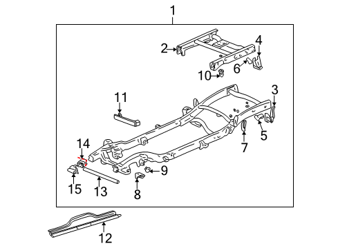 2007 Chevy Silverado 1500 Classic Frame & Components Diagram 1 - Thumbnail