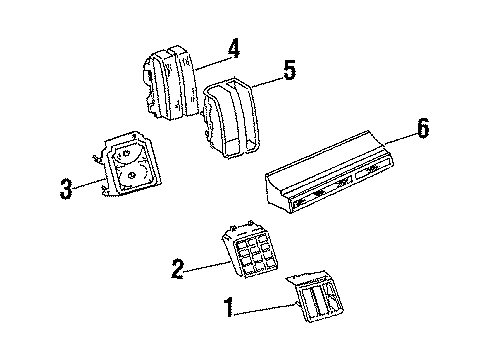 1986 Oldsmobile Cutlass Salon Tail Lamps, Backup Lamps Diagram