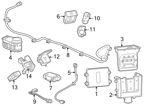 2024 Cadillac LYRIQ HARNESS ASM-F/FLR CNSL WRG Diagram for 85595037