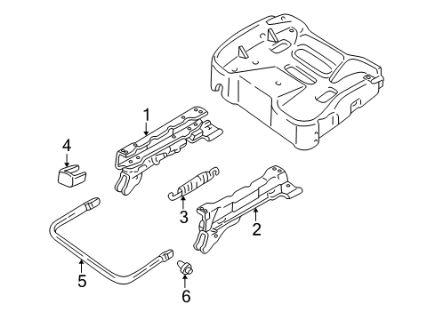 2001 Oldsmobile Alero Adjuster Asm,Passenger Seat Inner Diagram for 22609372