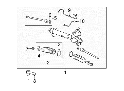 2009 Pontiac Torrent P/S Pump & Hoses, Steering Gear & Linkage Diagram 3 - Thumbnail