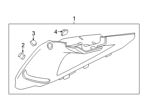 2016 Chevy Corvette Panel Assembly, Quarter Window Trim Finish *Black Diagram for 23432691