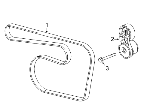 2019 Chevy Spark Belts & Pulleys, Maintenance Diagram