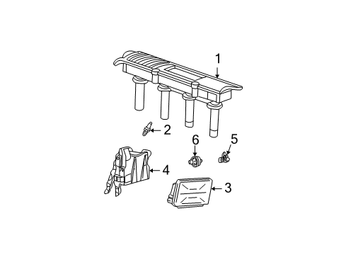 2004 Chevy Classic BRACKET, Emission Control System Diagram for 22705298