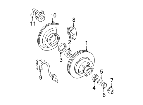 1997 GMC C1500 Front Brakes Diagram 1 - Thumbnail