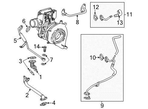 2018 Chevy Silverado 3500 HD Turbocharger, Engine Diagram 1 - Thumbnail