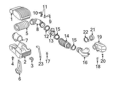 1998 Chevy C1500 Air Intake Diagram 1 - Thumbnail