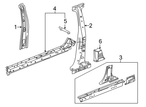 2016 Buick Encore Center Pillar & Rocker Diagram