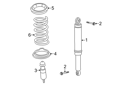 2008 Saturn Vue Shocks & Components - Rear Diagram 1 - Thumbnail