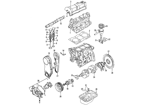 1999 Chevy Metro Engine Parts & Mounts, Timing, Lubrication System Diagram 3 - Thumbnail