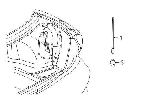 2005 Chevy Cavalier Antenna & Radio Diagram 2 - Thumbnail