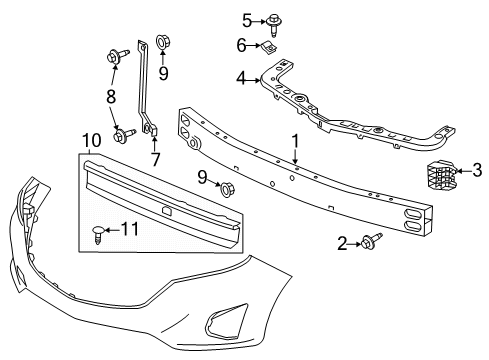 2018 Chevy Equinox Front Bumper Diagram 2 - Thumbnail