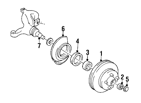 1992 GMC Jimmy Front Brakes Diagram 1 - Thumbnail