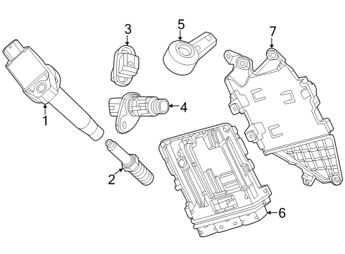 2023 Chevy Corvette Spark Plug Assembly, Gas Eng Ign Diagram for 12672174