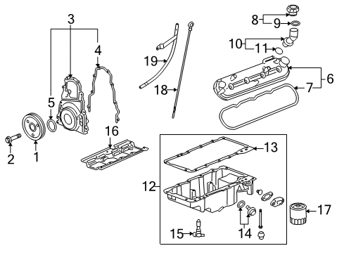 2009 Buick LaCrosse Tube Assembly, Oil Level Indicator Diagram for 12569046