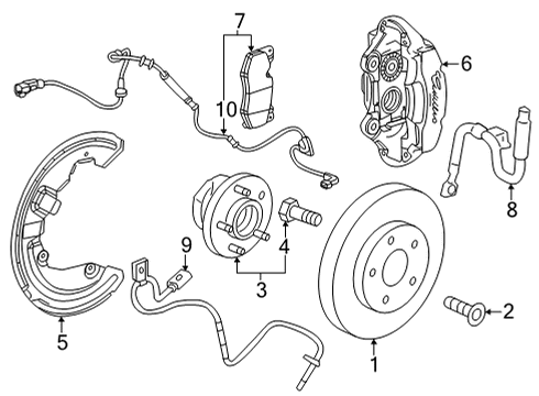 2021 Cadillac CT4 Brake Components, Brakes Diagram 3 - Thumbnail