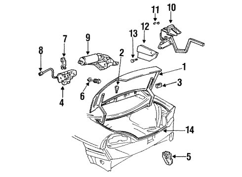 1994 Buick Skylark Bracket, Rear License Diagram for 22569861