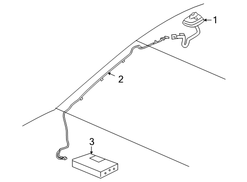 2004 Chevy Trailblazer EXT Antenna Asm,Radio Digital (Xm Antenna) Diagram for 15095158