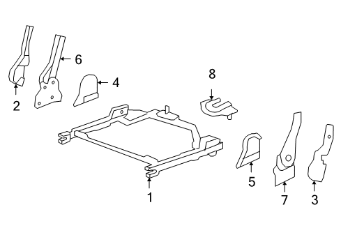 2010 GMC Acadia Tracks & Components Diagram 3 - Thumbnail