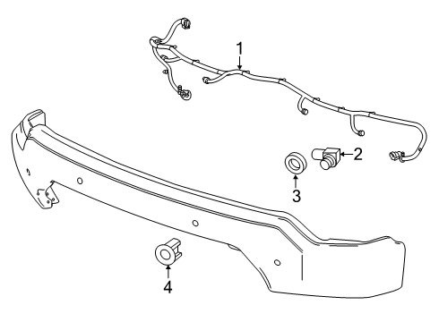 2020 GMC Sierra 1500 Electrical Components - Front Bumper Diagram 2 - Thumbnail