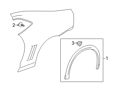 2015 Chevy Camaro Exterior Trim - Quarter Panel Diagram 2 - Thumbnail