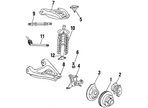 1986 Buick Regal Plate,Rear Brake Backing (RH) Diagram for 18013525