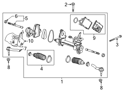 2021 Chevy Blazer ROD KIT-STRG LNKG INR TIE Diagram for 87853962