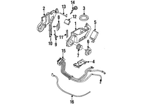 1996 Chevy Lumina APV Heater Core & Control Valve Diagram 2 - Thumbnail