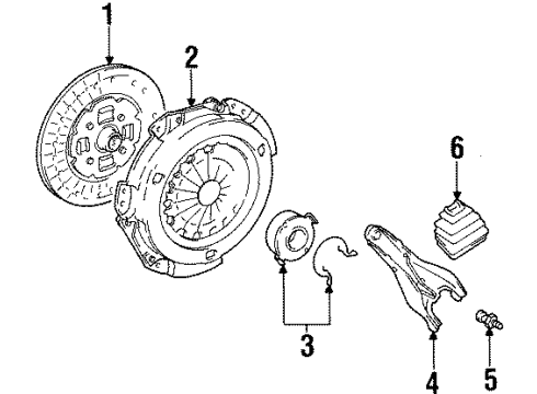 1999 Chevy Prizm Plate,Clutch Pressure(W/Cover) Diagram for 19204292