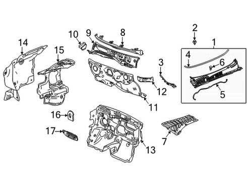 2020 Buick Encore GX Cowl Diagram