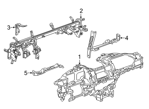 2020 Cadillac CT6 Cluster & Switches, Instrument Panel Diagram 1 - Thumbnail